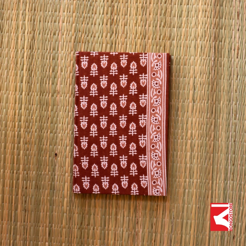 Maroon Floral Rectangle Notebook